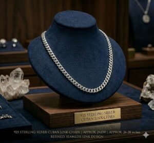 Cadena Cubana "Mística": Fuerza y Tradición en Plata .925