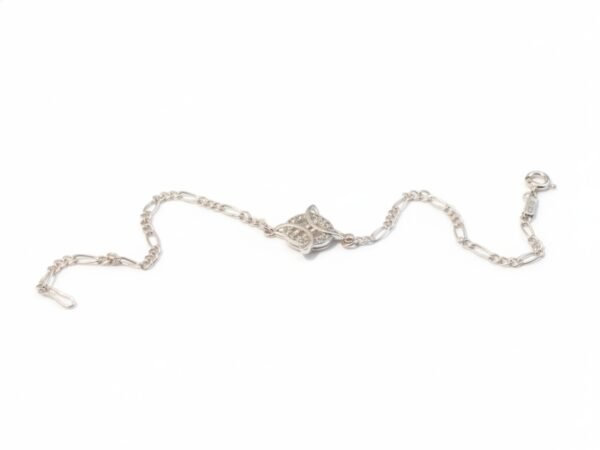 Pulsera Nudo de Brujas en Plata 925 Fígaro, detalle 1