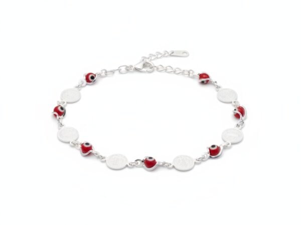Pulsera de Plata Esotérica, San Benito y Ojo Turco