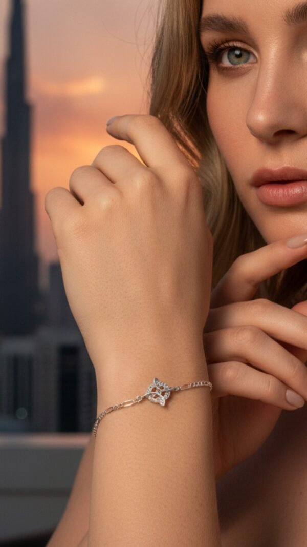 Pulsera Nudo de Brujas en Plata 925 Fígaro, detalle 6