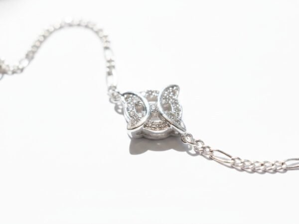 Pulsera Nudo de Brujas en Plata 925 Fígaro, detalle 4