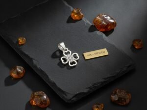 Plata Esterlina, 925 dije Trébol de 4 Hojas