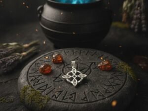 Dije  Místico Nudo de Bruja. Plata 925 Mística Plata