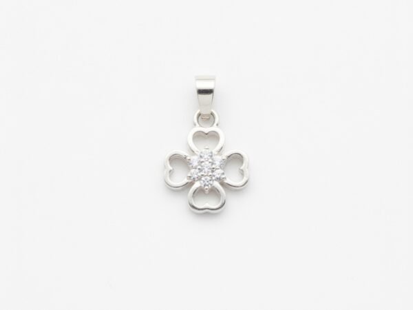 Plata Esterlina, 925 dije Trébol de 4 Hojas