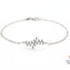 Pulsera Ligera Hoja con Zirconias, plata 925