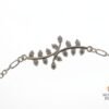 Pulsera Ligera Hoja con Zirconias, plata 925