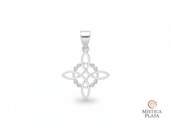 Dije Místico Nudo Celta 100% Plata ley 925 - Colección Mística Plata