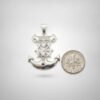 Ancla con Crucifijo y zirconias Pata .925