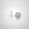 Plata Esterlina, 925 dije Trébol de 4 Hojas