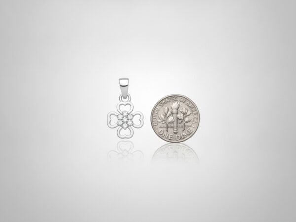 Plata Esterlina, 925 dije Trébol de 4 Hojas