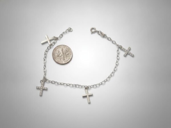 Pulsera de Cruces Plata Ley .925 - Mística Plata