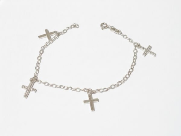 Pulsera de Cruces Plata Ley .925 - Mística Plata