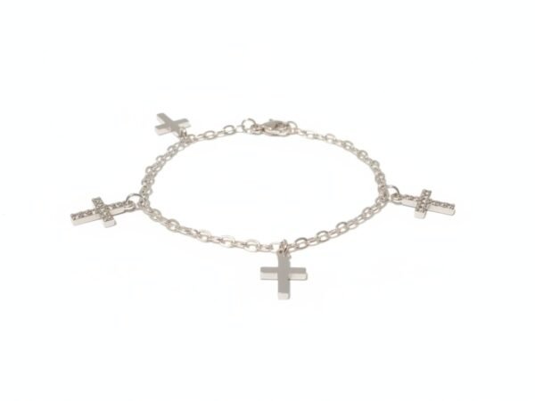 Pulsera de Cruces Plata Ley .925 - Mística Plata